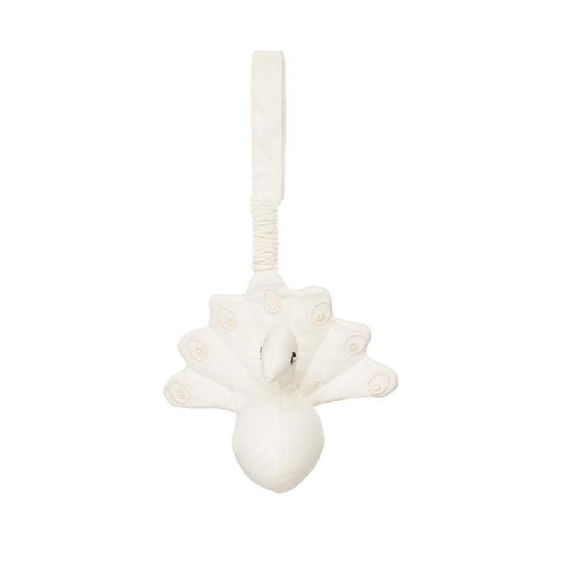 Play Gym Toy, Peacock w/ bell - OCS17 Creme White