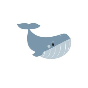 Walvis muurstickers voor de kinderkamer