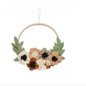 Flower hoop, flowers, muur-hanger Ã30