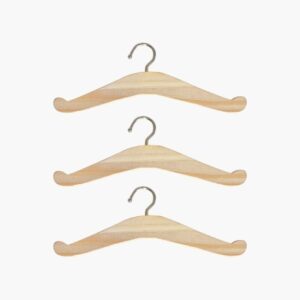 Minikane - Set van 3 hangers van natuurlijk hout