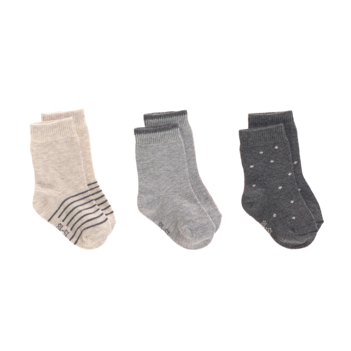 Socks GOTS 3 pcs. assorted grey Size: 15-18