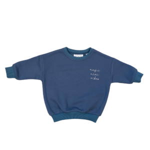 Sweater petrol blue MINI (loose fit)