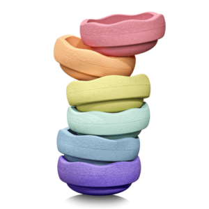 Stapelstein -Original rainbow pastel (6 stuks)