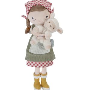 Knuffelpop Boerin Rosa met schaap 35cm