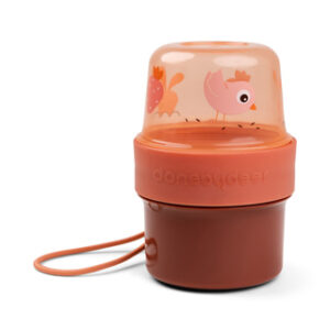 Done by Deer - To go 2-way snack container S Birdee Papaya